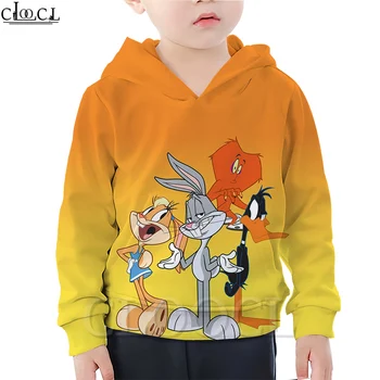 

CLOOCL Cartoon Anime Bugs Bunny Hoodie Boy Girl 3D Print Creative Clothing Long Sleeve Sweatshirt Casual Naughty Baby Cute Tops