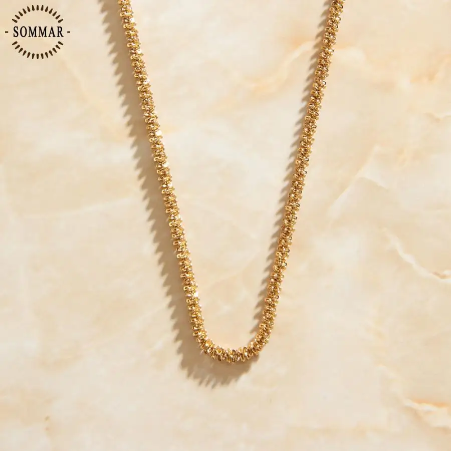 

SOMMAR 2020 лучший подарок золотой цвет из нержавеющей стали 42 см удлинитель 5 см Регулировка богини заявление r ожерелья ювелирные изделия