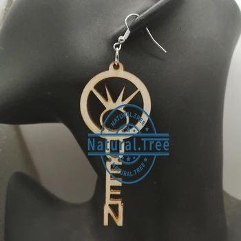 Queen Wooden Earrings