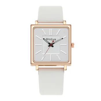 

Relojes Mujer Women Elegant Leather Belt Analog Quartz Square Quartz Wrist Watch Watches Bayan Kol Saati wholesale Reloj Mujer