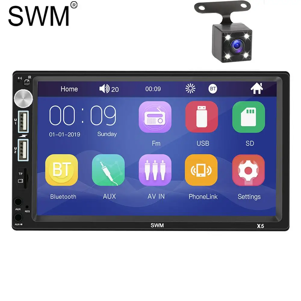 

Car Radio Autoradio 2 Din 7" Mirror Link Reversing Image Car Stereo Radio Coche Bluetooth Dual USB Radios Para Auto Oto Teypleri