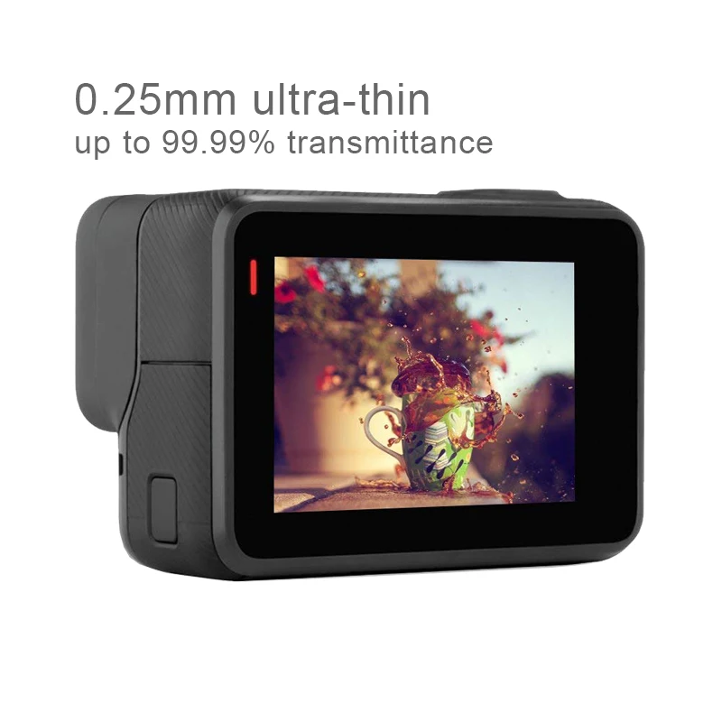 Защитное закаленное стекло для GoPro Hero 5 6 7, черный объектив для экшн-камеры+ Защитная пленка для ЖК-экрана для Go Pro 7, серебристо-белый