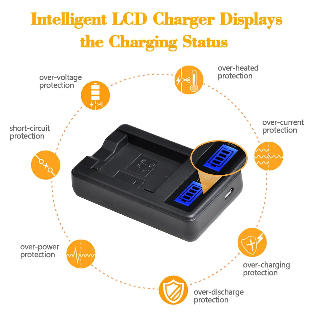NP85 Battery USB Charger for Fujifilm BC-85 BC-85A FinePix S1 SL240 SL260 SL280 SL300 SL305 SL1000 NP170