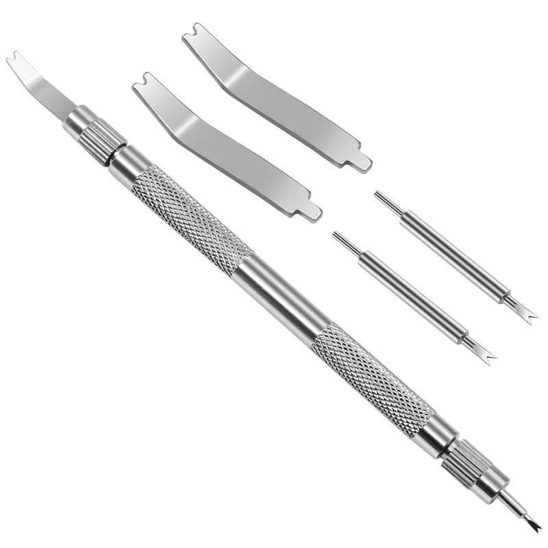 Professional Adjustable Metal Band Watch Bracelet Link Remover Pin Wrist Strap Repair Tool 5pcs / set,Watch Repair Tools