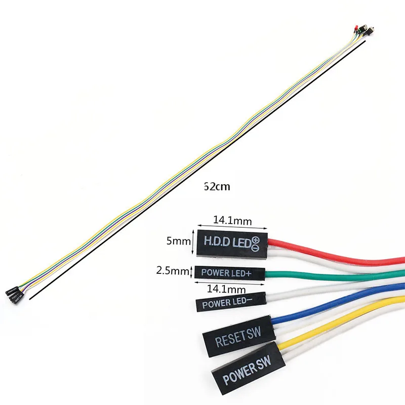 1pc Slim ATX PC Compute Motherboard Power Cable Original On/Off/Reset