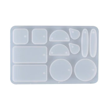 

Crystal Epoxy Crafts Resin Mold Earrings Dangler Pendant Casting Silicone Mould R2LE