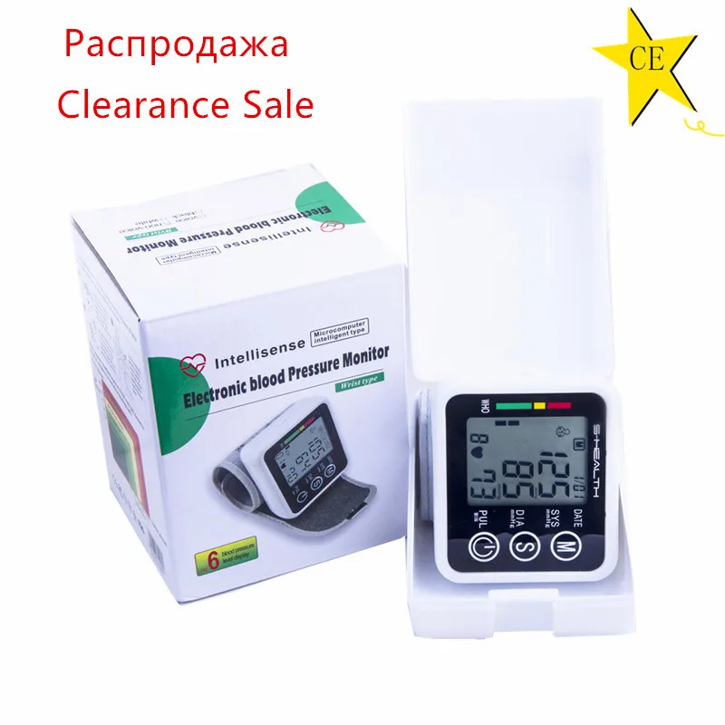 

Clearance Sale Ship From RU Automatic Wrist Digital Blood Pressure Monitor Tonometer Meter for Measuring And Pulse Rate