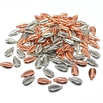

CCB Bead Jewellery Sea Kauri CCB Shell Beads for Jewelry Making Conch Puka Cowry Charms (no metal) Gold Silver Color Have hole