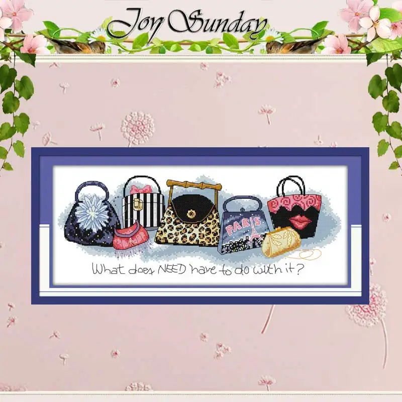 Bags Patterns Counted Cross Stitch 11CT 14CT Set Wholesale Cartoon Cross-stitch Kit Embroidery Needlework | Дом и сад