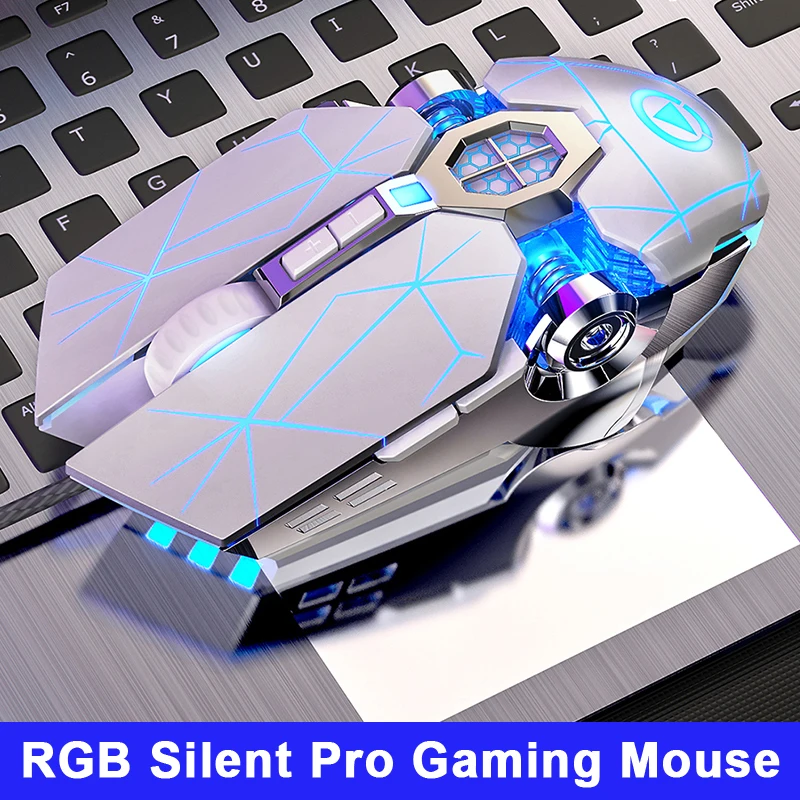 Ergonomic BBGBBG Gaming Mouse Programmable 6 Buttons for Windows PC Games LED Mouse 3200 DPI