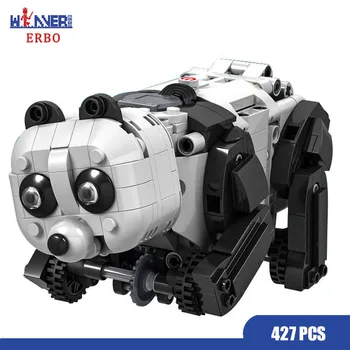 

ERBO 427PCS Technology Building Block Technic Electric Panda Animal Robot Model DIY Bricks Educational Toys for Kids Gift