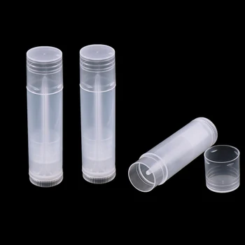 

10 Pcs/lot 5ml Lipstick Tube Lip Balm Containers Empty Cosmetic Containers Lotion Container Glue Stick Clear Travel Bottle