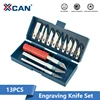 XCAN Engraving Knife Set 13pcs For Multi-Purpose Crafts Art Cutting Tools With 3 Knives 10 Blade Carving Tools ► Photo 1/6