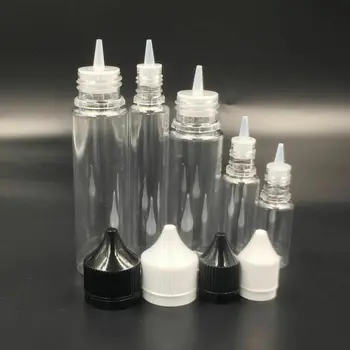 

20pcs Plastic PET Water Liquid E Juice Dropper Eye Clear Bottle Pointed Tip Caps Vape Containers 10ml/30ml/50ml/60ml/100ml/120ml