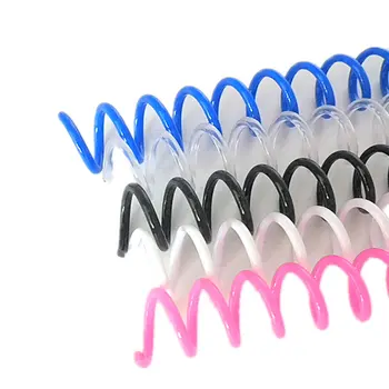 

50Pcs 46 Hole Spiral Loose Leaf Binding Ring Coil Notebook Binder Plastic Multiple Sizes Spring Rings Punch Notebook Office Sup