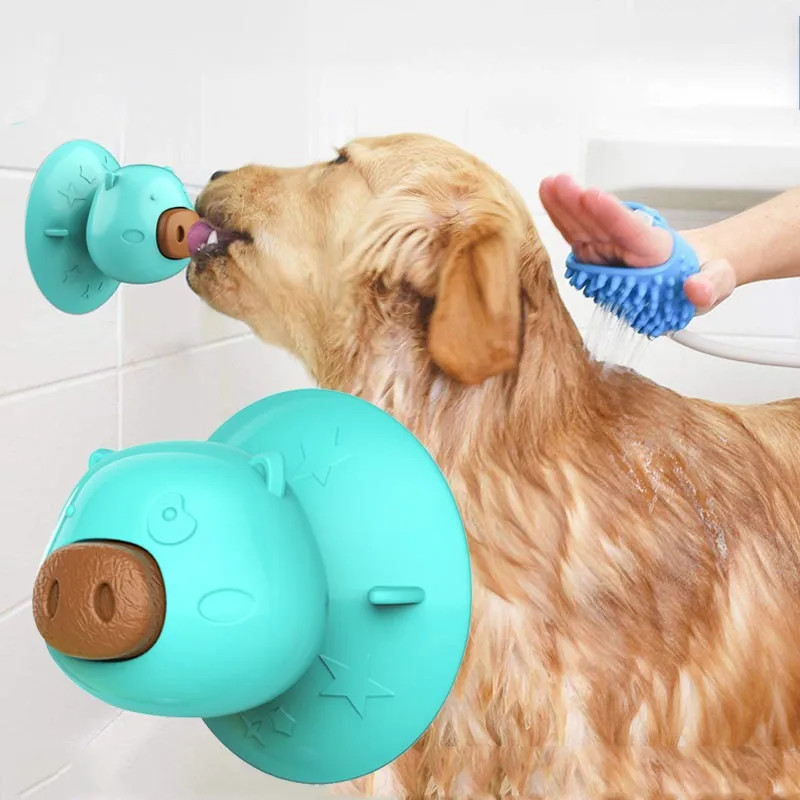 

Slow Feeder Dog Bath Toys Dog Lick Pad Pet Products Pet Bath distraction toy With Suction cup Feeding Toy