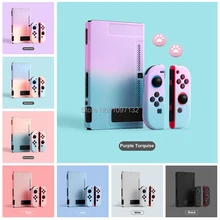 Kawaii przełącznik do nintendo różowe etui twarde etui ochronne Shell dla Nintendos przełącznik konsoli JoyCon kolorowe tylna pokrywa odpinany