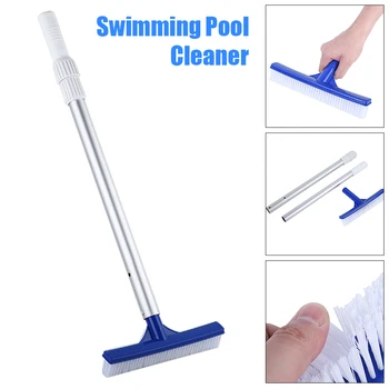 

New 10" Plastic Bristle Swimming Pool Cleaning Wall Floor Brush Telescopic Pole Swimming Pool Cleaning Tools