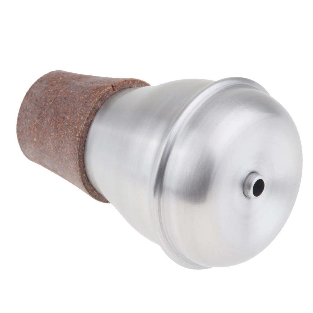 MagiDeal Aluminum Trumpet Mute Straight Trumpet Silencer Silver Color
