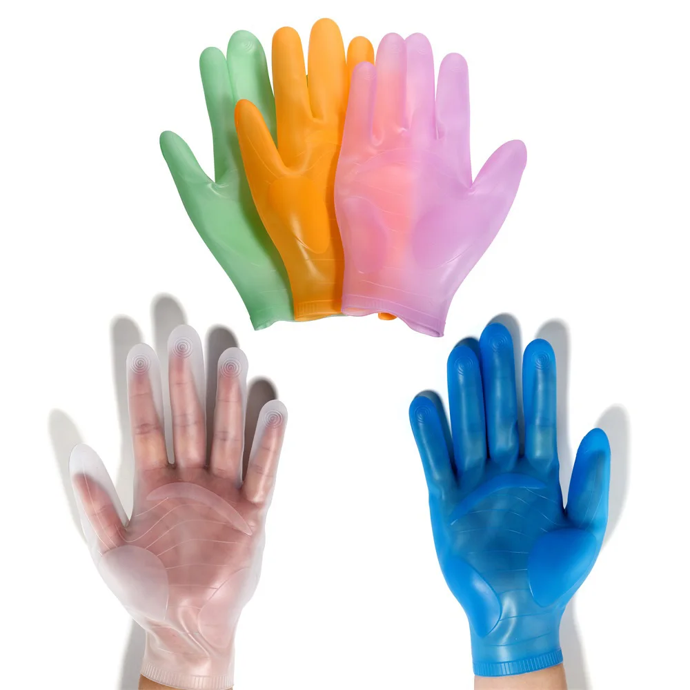 1 Pair 6 Color Safe Soft Silicone Gloves High Quality Reusable Gloves