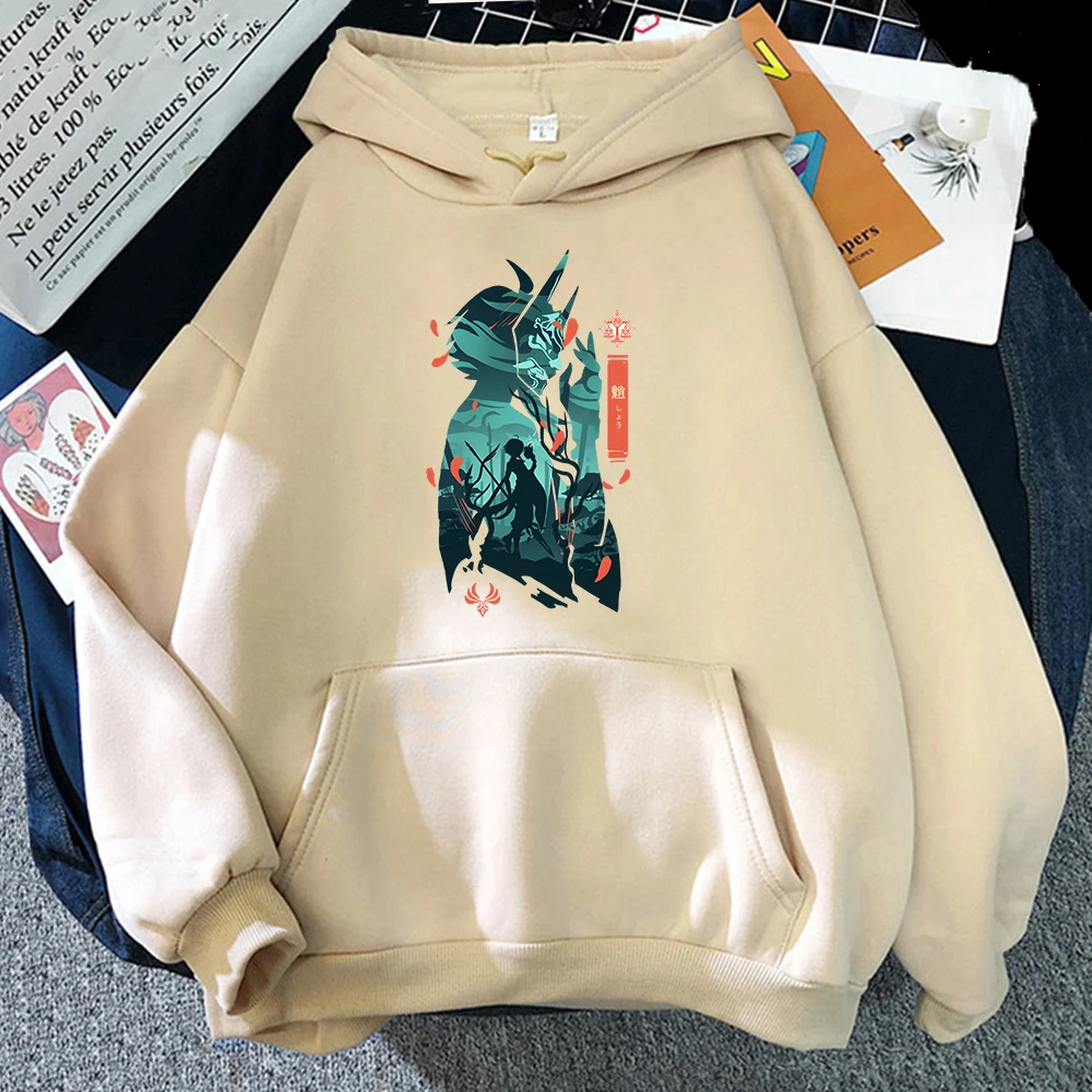 

Genshin Impact Xiao Hoodie Oversized Sweatshirt Korean Style Hoodie Men/Women Clothes Harajuku Casual Basic Long Sleeve Clothes