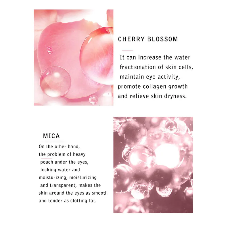 10Pcs=5Pairs Nonapeptide Sakura Eye Mask Collagen Moisturizing Gel Eye Patches Remove Dark Circles Anti Age Bag Wrinkle Care