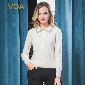 

VOA Pure Cashmere 26 Pieces Two String 12-Pin Rove Tassled Lace-up Bow Lapel Long Sleeve Black and White Ageing Shirt RLB9380