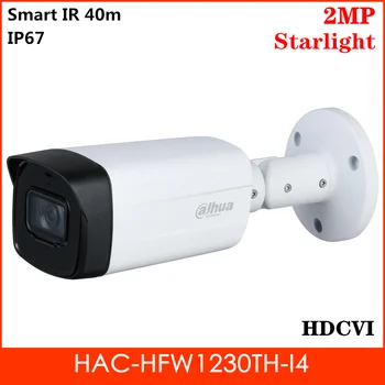 

Dahua Camera 2MP Starlight HDCVI Camera HAC-HFW1230TH-I4 IR Bullet Camera Smart IR 40m HD and SD Output Switchable