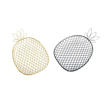 

Creative Storage Basket Pineapple Decoration Fruit Drain Tray Metal Fruit Plate Snack Organizer Desktop Decoration Household