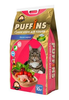 

Puffins Puffins for adult cats with a meat roast