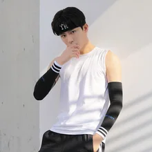 Трендовые вискозные солнцезащитные манжеты с надписями, летние полосатые манжеты для верховой езды, для мужчин и женщин, стиль знаменитостей, корейский стиль, спортивный ледяной рукав