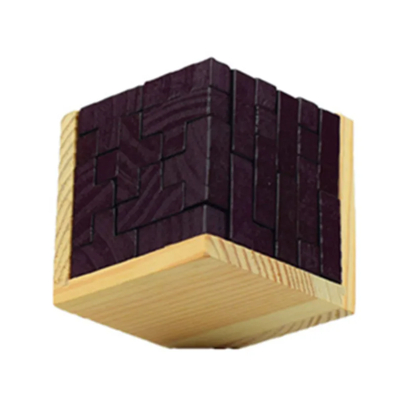 

2 colors 54T Educational 3D Puzzles Russia Ming Luban Interlocking Wooden Toys Kids IQ Brain Teaser Burr IQ Toy Children Adults