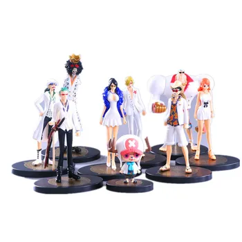 アニメ9ピース セットワンピースルフィゾロウソップサンジナミロビンチョッパーフランキーブルックアクションフィギュアコレクタブルモデル玩具l7 Leather Bag