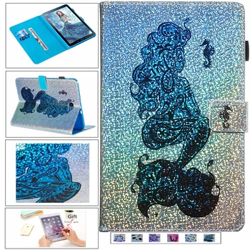 

Glitter diamond unicorn leather case tablet case For Samsung Tab A A6 10.1'2016 T580 T585 Magnetic Flip stand cover shell + film