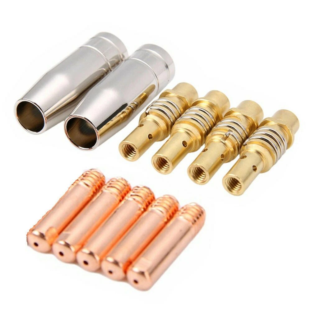 

Tools Welding Tool 11Pcs Contact Tip Holder Nozzle Kit for MIG MAG 0.040" Air Shielding Welding Torch Hose Welding Accessories
