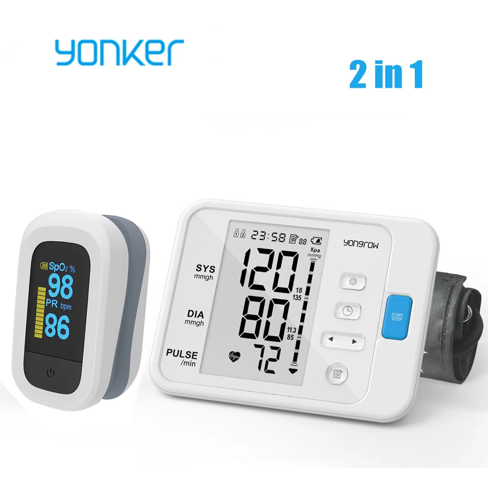 Yonker OLED пульсоксиметр ЖК-монитор артериального давления на руку для всей семьи |