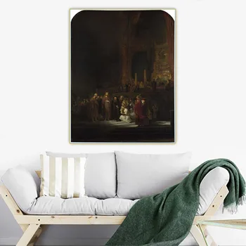 

Citon Rembrandt《The Woman Taken in Adultery》Canvas Art Oil Painting Artwork Poster Picture Wall Background Decor Home Decoration