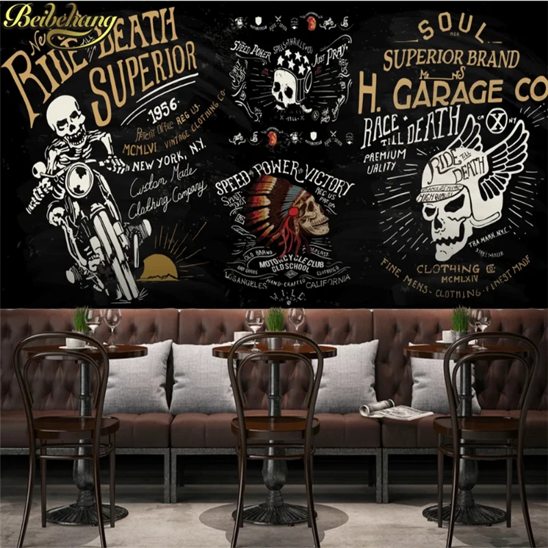 

Фотообои с изображением черепа, мотоцикла, KTV