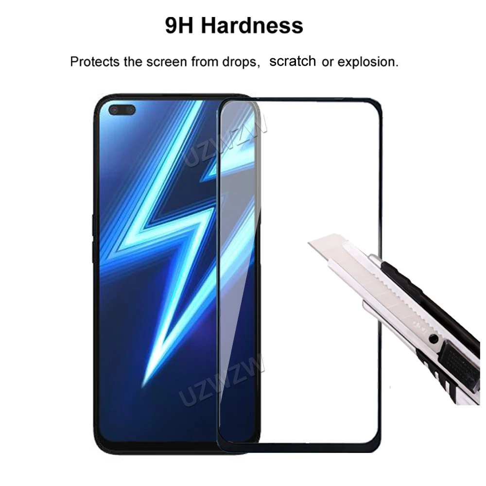For Realme 6 / 6 Pro Camera Lens Protecting Film & Full Coverage Protective Tempered Glass Phone Screen Protector
