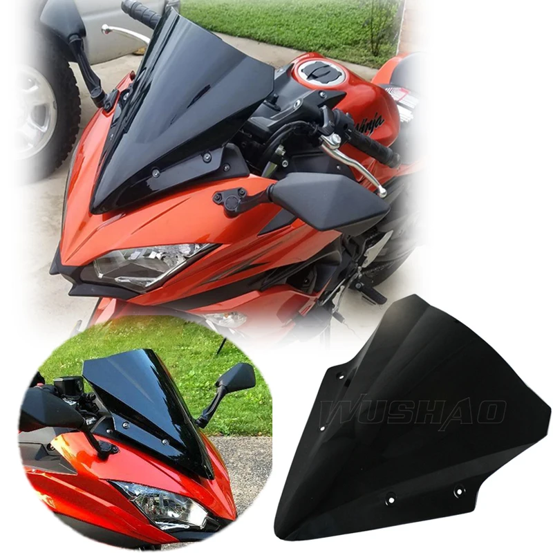 Double Bubble Windshield For Ninja 650/ER6F (2017-2019) - 7 Color Options
