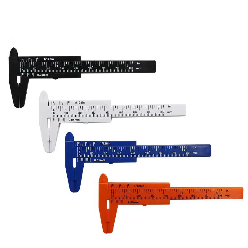 High quality 1pcs 0-80mm double rule scale plastic Vernier caliper ...