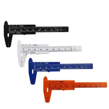 Paquímetro, alta qualidade, 1 peça, 0-80mm, régua dupla, plástico, vernier, medição, estudante, mini ferramenta, régua