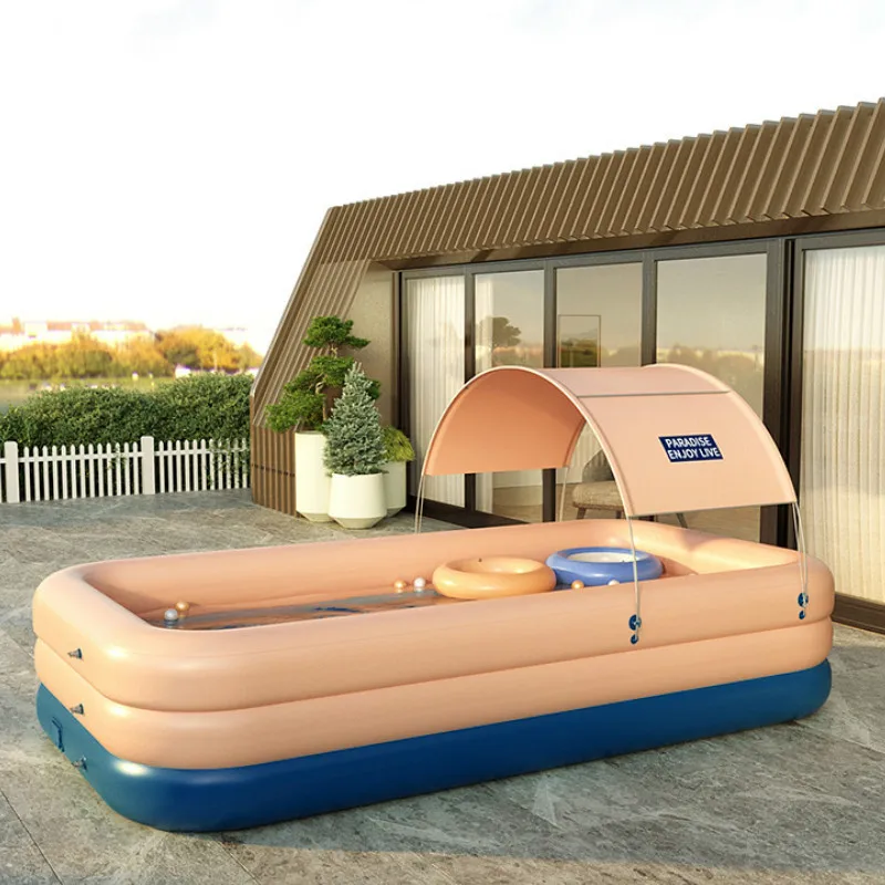 Kids Outdoor Canopy Sunshade Swimming Pool PVC Wireless Automatic Inflatable Swimming Pool Household Adult Large Infant