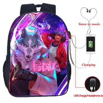 

Teenager Anime BNA BRAND NEW ANIMAL School Bag Boy Girl Children Cartoon Bookbag Men USB Charge Travel Bag Women Laptop Backpack