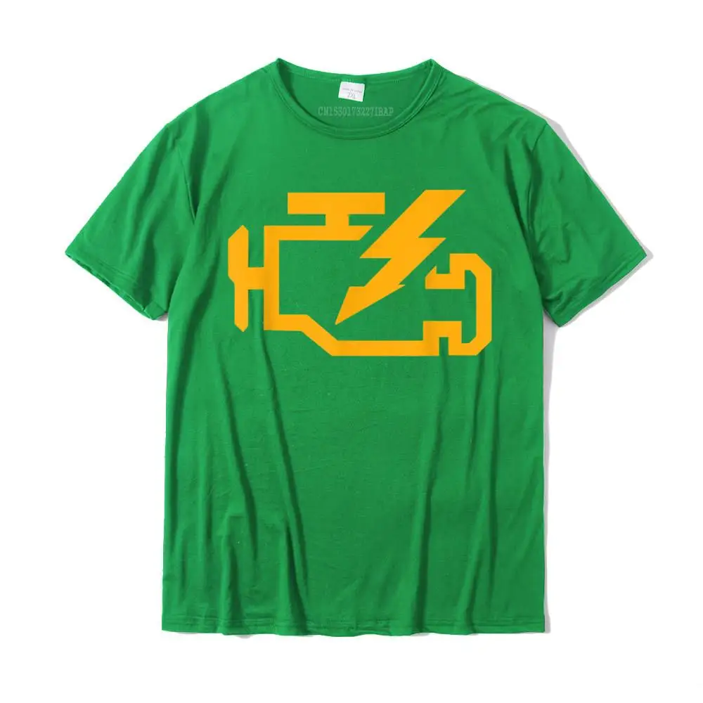  Men Top T-shirts cosie Design Tops & Tees 100% Cotton Crewneck Short Sleeve Normal Tops T Shirt Autumn Top Quality Check Engine Light Tshirt - For Car Mechanic Enthusiasts__MZ24002 green