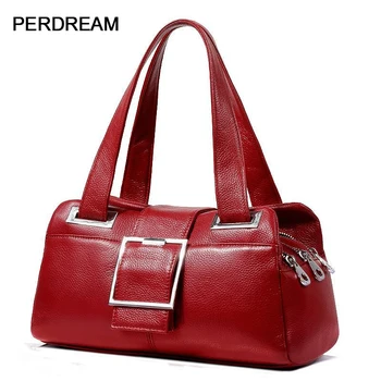 

European and American style leather handbag handbag fashion wild pillow bag middle-aged ladies shoulder bag