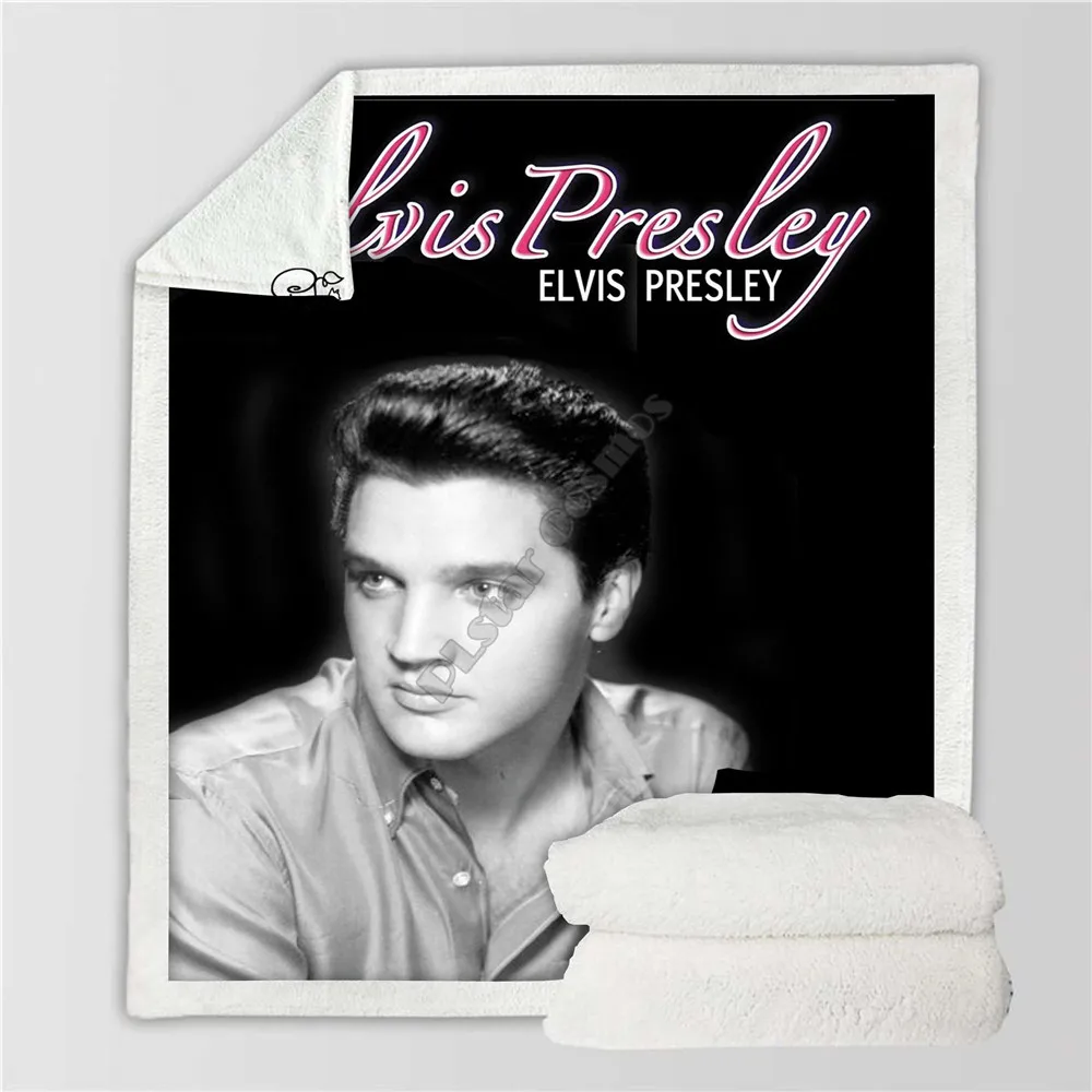 Новейшее дизайнерское одеяло Elvis singer с заплатками, плюшевое одеяло с 3d принтом для взрослых, Флисовое одеяло из шерпы, покрывало из микрофибры 008