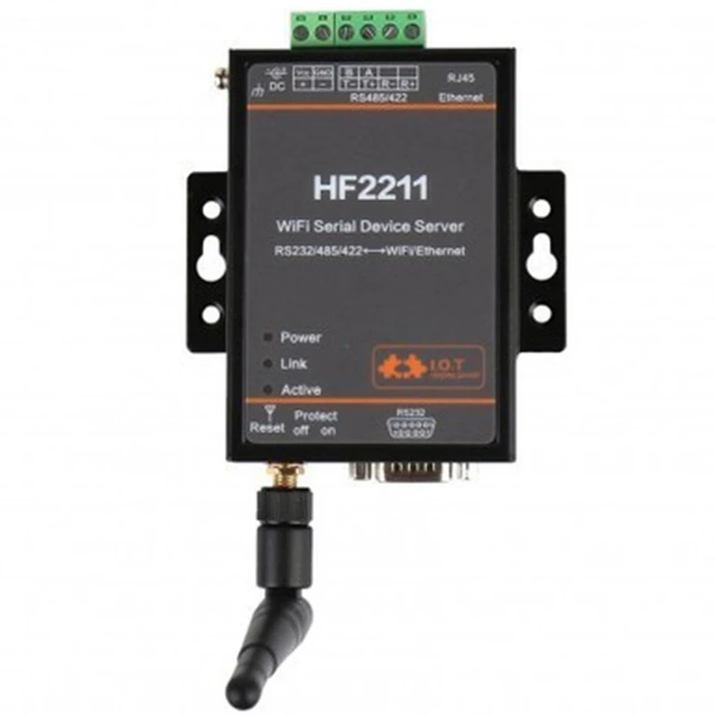 PPYY-HF2211 Modbus Последовательный RS232/RS485/RS422 к Ethernet/Wi-Fi конверсионный модуль, поддержка обновления веб-OTA wiselss(EU Plug