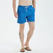 

Summer Flamingo Shark Men Shorts Quick Drying Sport Drawstring Beach Swim Trunks with Pockets Loose Casual Short Pants For Beach
