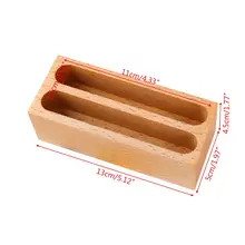 Черный орех Бук деревянная подставка для карт офисный стол деревянная визитная карточка держатель Органайзер коробка для хранения LX9A